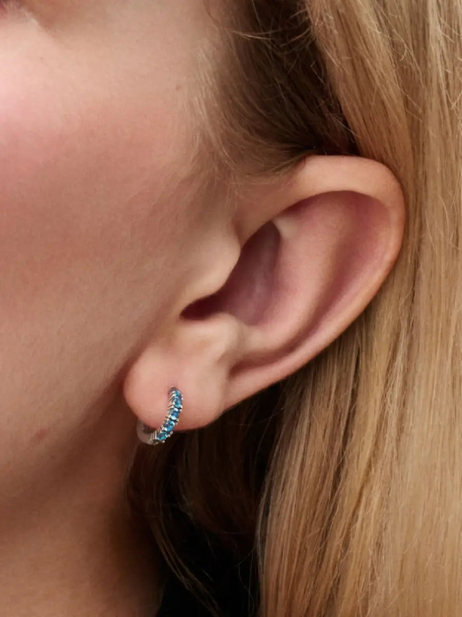 New Authentic 925 Sterling Silver Earrings Twisted Huggie Rippled Open Hoop Earrings Original For Women Jewelry