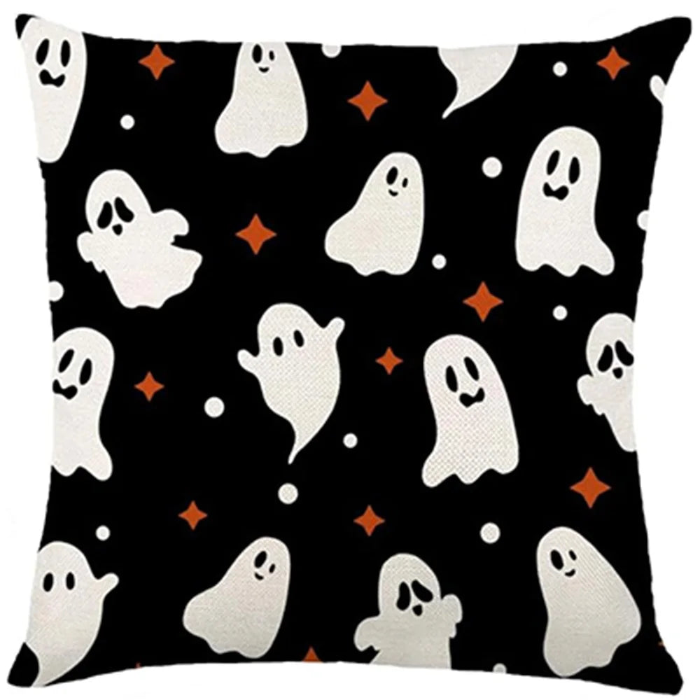 Spooky Halloween Pillowcases: Witch, Ghost, Bat, and 'Spooky' Designs for a Hauntingly Fun Season! Sofa cushion cover, gift