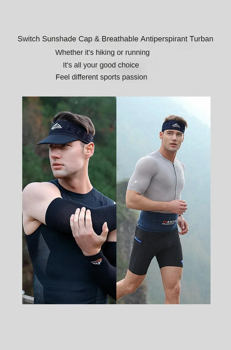 Cooling Stretchy Visor Unisex Sweatband for Men and Women No Slip Band Lightweight Performance Running Sun Protection Visor