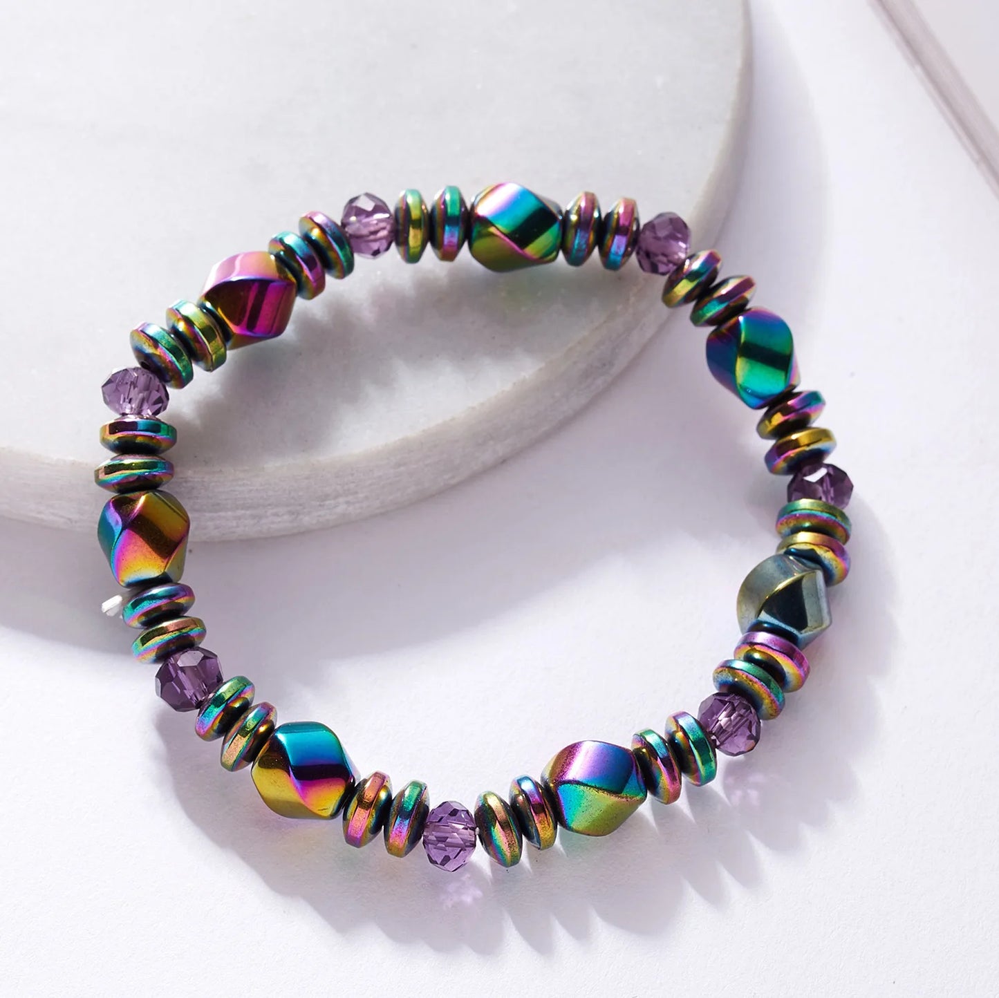 Colored Magnetic Energy Bracelet For Man Health Care Therapy Slim The Body Irregular Natural Stone Bracelets Gifts For Friend