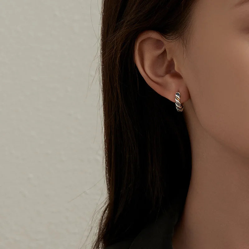 925 Sterling Silver Rainbow Zircon Ring Earrings For Women Wedding Luxury Designer Jewelry Accessories Wholesale