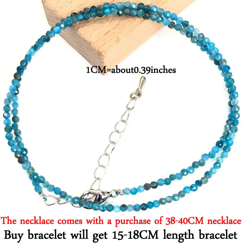 2-3mm Natural Stone Beaded Necklace Handmade Mini Tourmaline lapis crystal Energy Healing Female Bracelet for Women Jewelry Gift