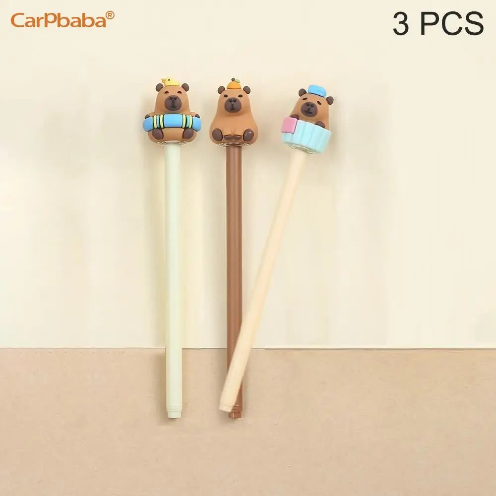 0.5mm Kawaii Capybara Gel Pens Signature Pen Cute Cartoon Student School Office Writing Supplies Gift Stationery Art Deco Pens