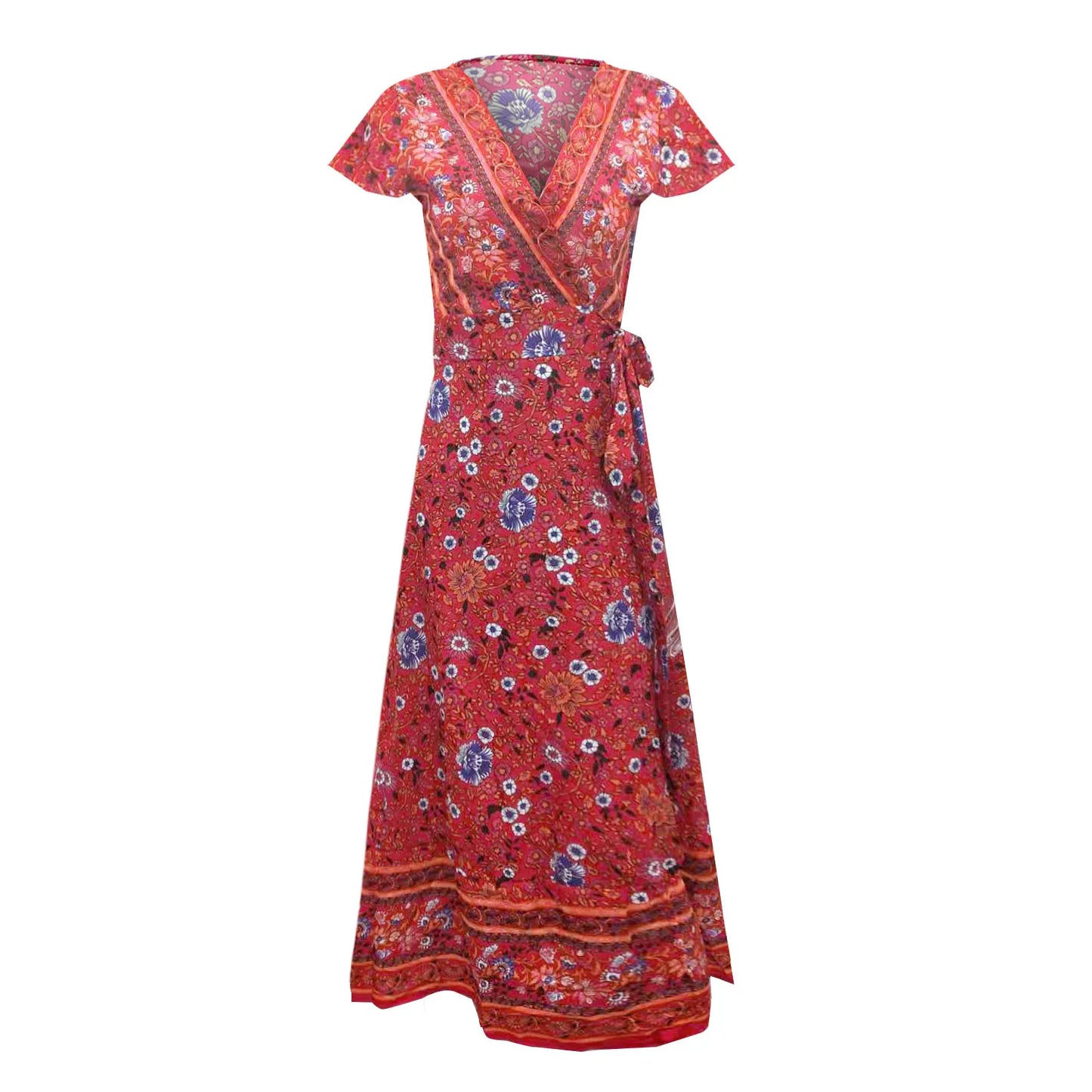 2024 Summer Leisure Hot Sale Holiday Printed Dress Sexy Long Dress Women's Wear