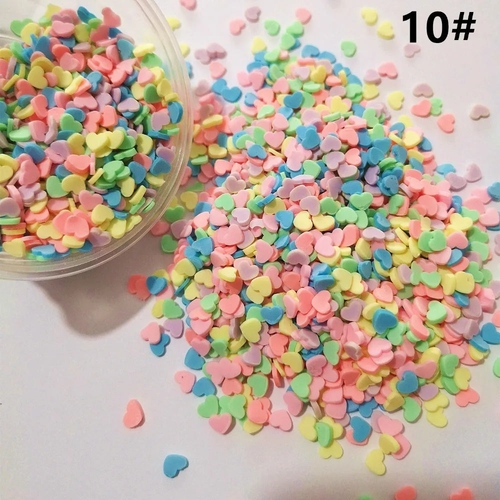 100g DIY Polymer Clay Fake Candy Sweets Sugar Sprinkle Decorations for Fake Cake Dessert Simulation Food Dollhouse Gifts