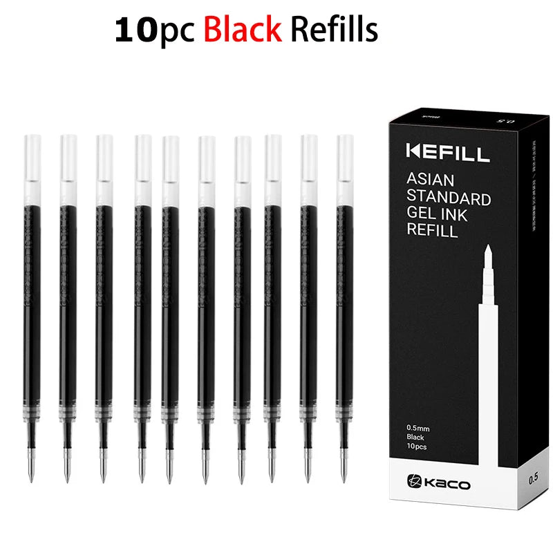 KACO 2pcs Sakura Gel Pen Set Double Ball ST Tip Side-pressed Decompression Signature Pens, Limited Romantic Aesthetic Stationery