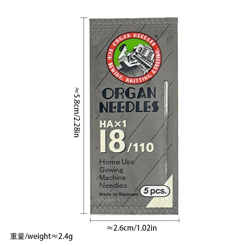 HA*1 Sewing Needles Japan ORGAN House Sewing Machine Needles for SINGER BROTHER size 8,9,10,11,12,14, 16 ,18