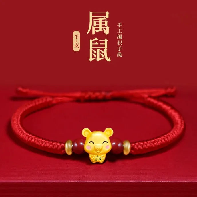 12 Constellation Zodiac Sign Charm Braided Bracelets Men Women Classics Red Rope Bracelet & Bangle Birthday Gift Party Jewelry