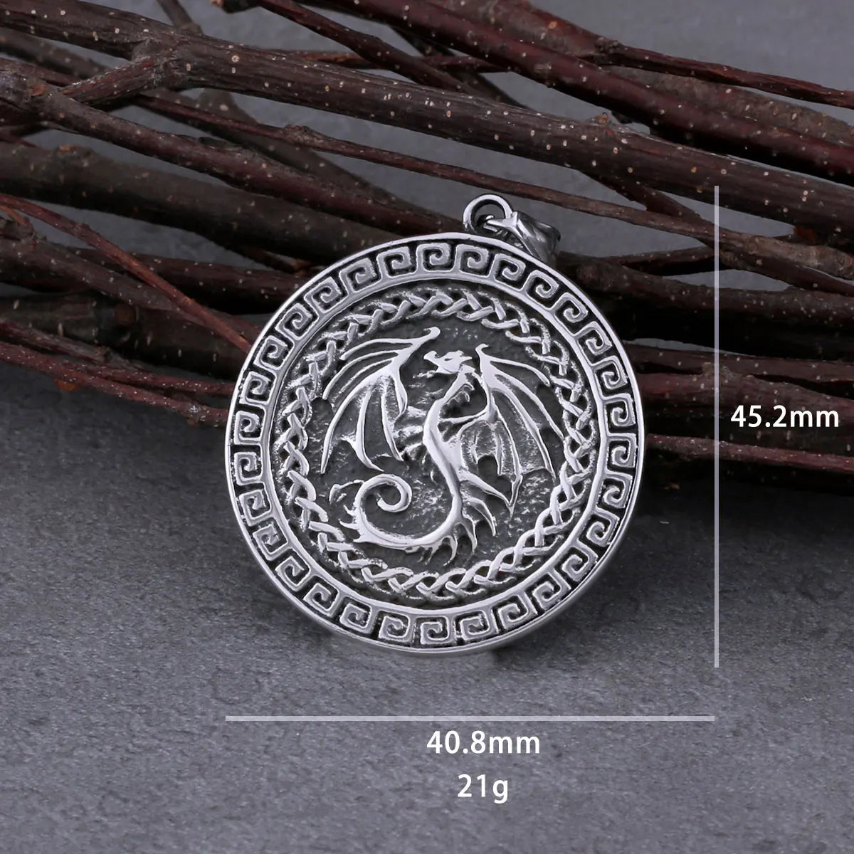 Vintage Viking Dragon Celtic Knot Necklace Stainless Steel Men's Nordic Odin Amulet Pendant Necklace Fashion Jewelry As A Gift