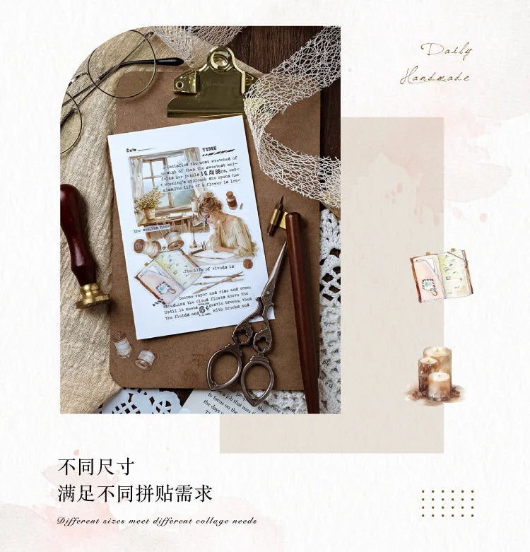 40pcs/lot Kawaii Stationery Stickers The Handbook of Women DIY Junk Journal Paper stickers Planner Decorative Mobile stickers