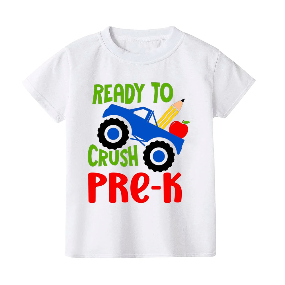 Hello Pre- K Kids Shirt Boys Girls Cute Clothes First Day of School T-shirt Back To School Gift Preschool Shirt Toddler Shirt