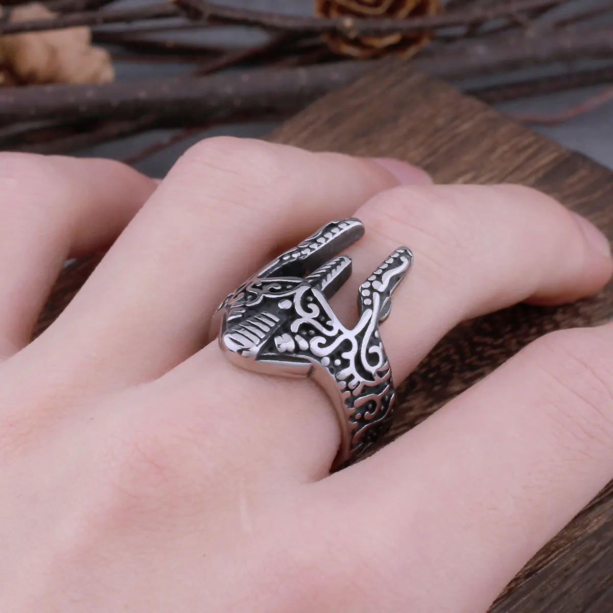 Retro Spartan Warrior Mask Ring Ring Men's Classic Simple Warrior Mask Ring Street Style Biker Stainless Steel Jewelry Gift