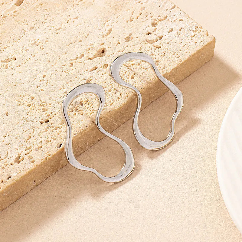 Minimalist Line Geometric Irregular Big Earrings For Women Holiday Party Gift Fashion Jewelry Ear Accessories