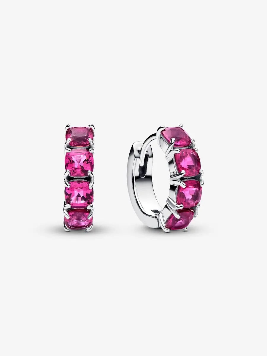 New Authentic 925 Sterling Silver Earrings Twisted Huggie Rippled Open Hoop Earrings Original For Women Jewelry