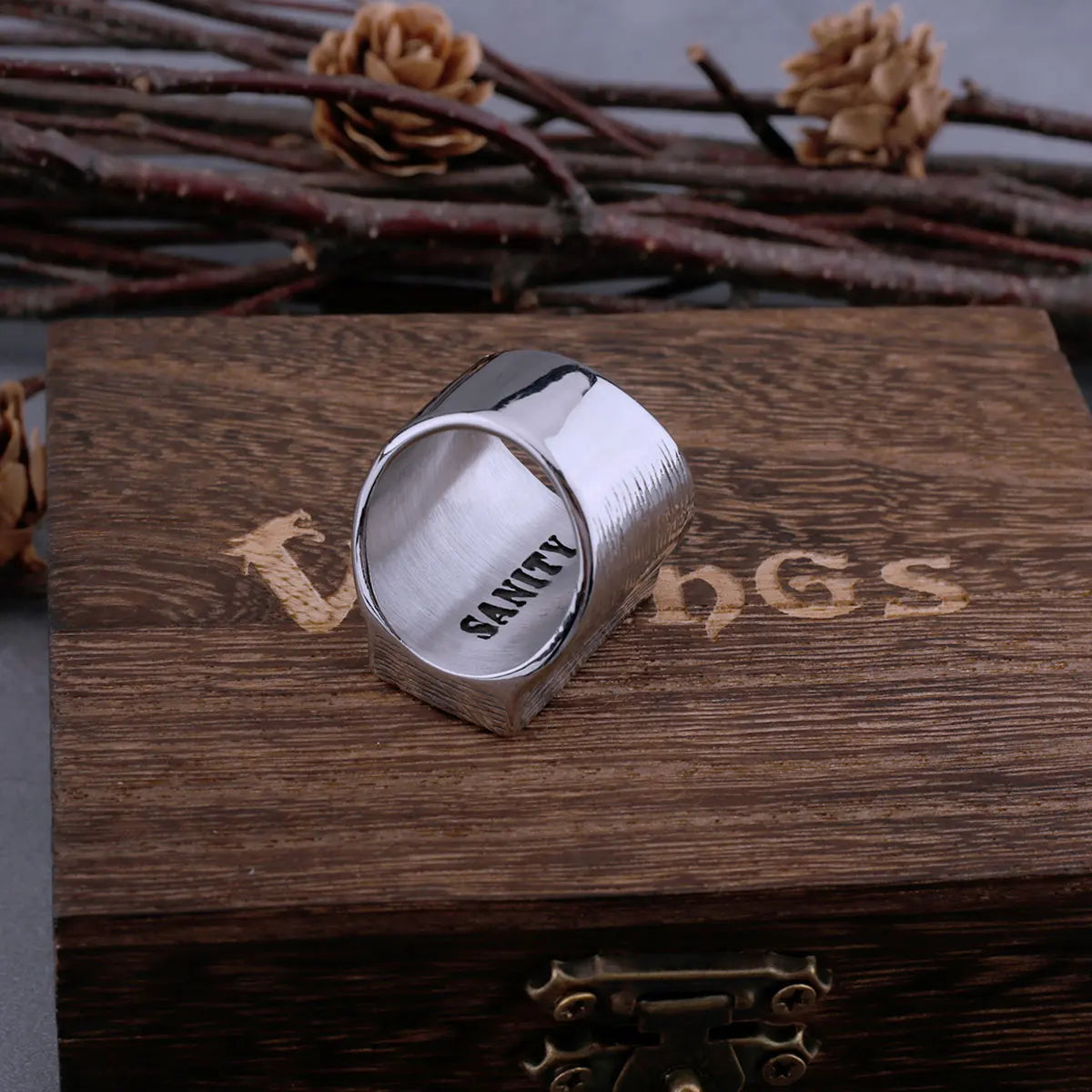 316L Stainless Steel Cross Wide Brim Religious Ring For Men Hip Hop Simple Christian Faith Ring Jewelry Holiday Party Gift