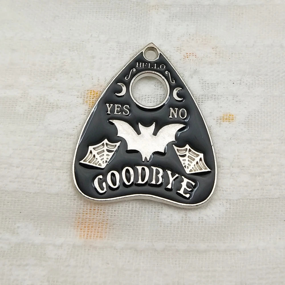 10pcs Cat Moon Bat Eye Charms for Jewelry Making Enamel Earring Phone Keychain Pendant Diy Accessories Alloy Metal White Plated
