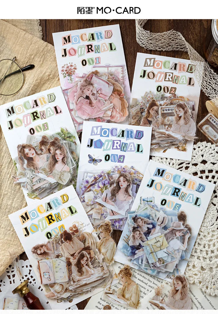40pcs/lot Kawaii Stationery Stickers The Handbook of Women DIY Junk Journal Paper stickers Planner Decorative Mobile stickers