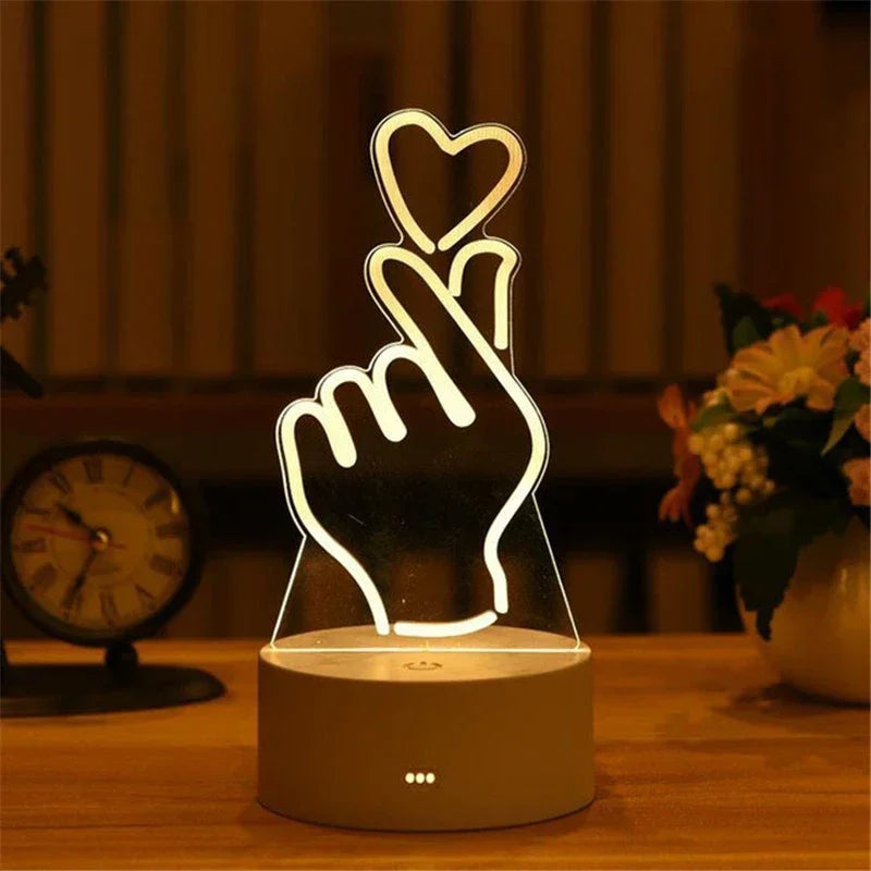 3D Visual Illusion Night Light Visual Creative LED Desk Lamp Changes USB Powered Gift for Kids