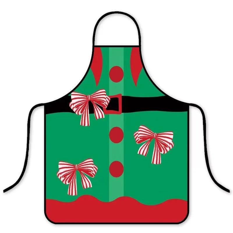 New Christmas Santa Claus apron, oil-resistant Christmas gift, kitchen and dining room decoration