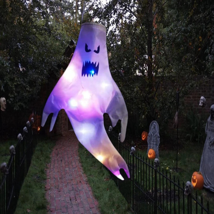Halloween Floating Ghost Decor for Home Courtyard Hanging Pumpkin Lamps Halloween Scary Horror Atmosphere Decor