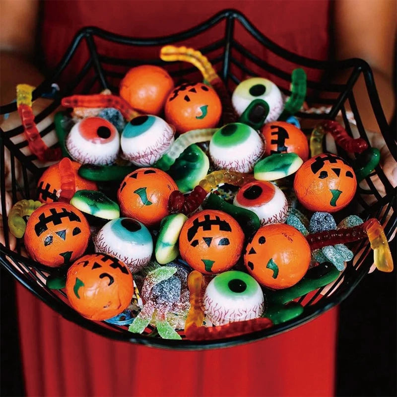 Halloween Cobweb Candy Bowl Set Halloween Theme Party Decoration Kids Favors Pumpkin Ghost Basket Trick or Treat Party Supplies