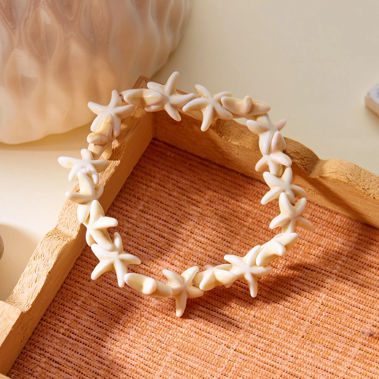 Bohemian Imitation Shell Beads Bracelet For Women Sea Star Turtle Woven Rope Bracelet Handmade Friendship Beach Holiday Jewelry