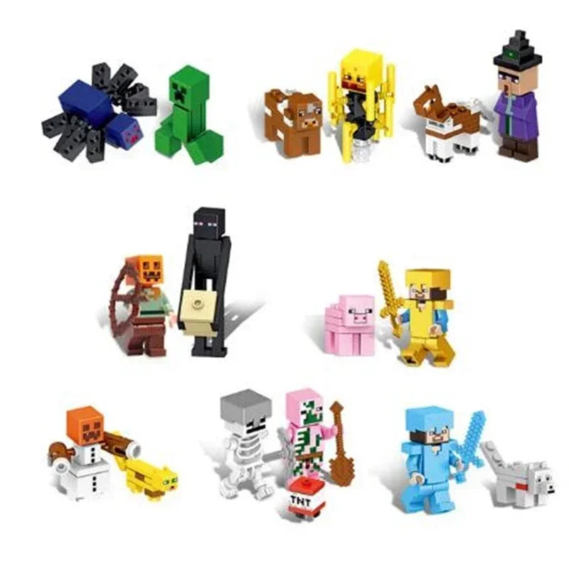 my world the mine Dark dragon building block city Toys for children Christmas Gift