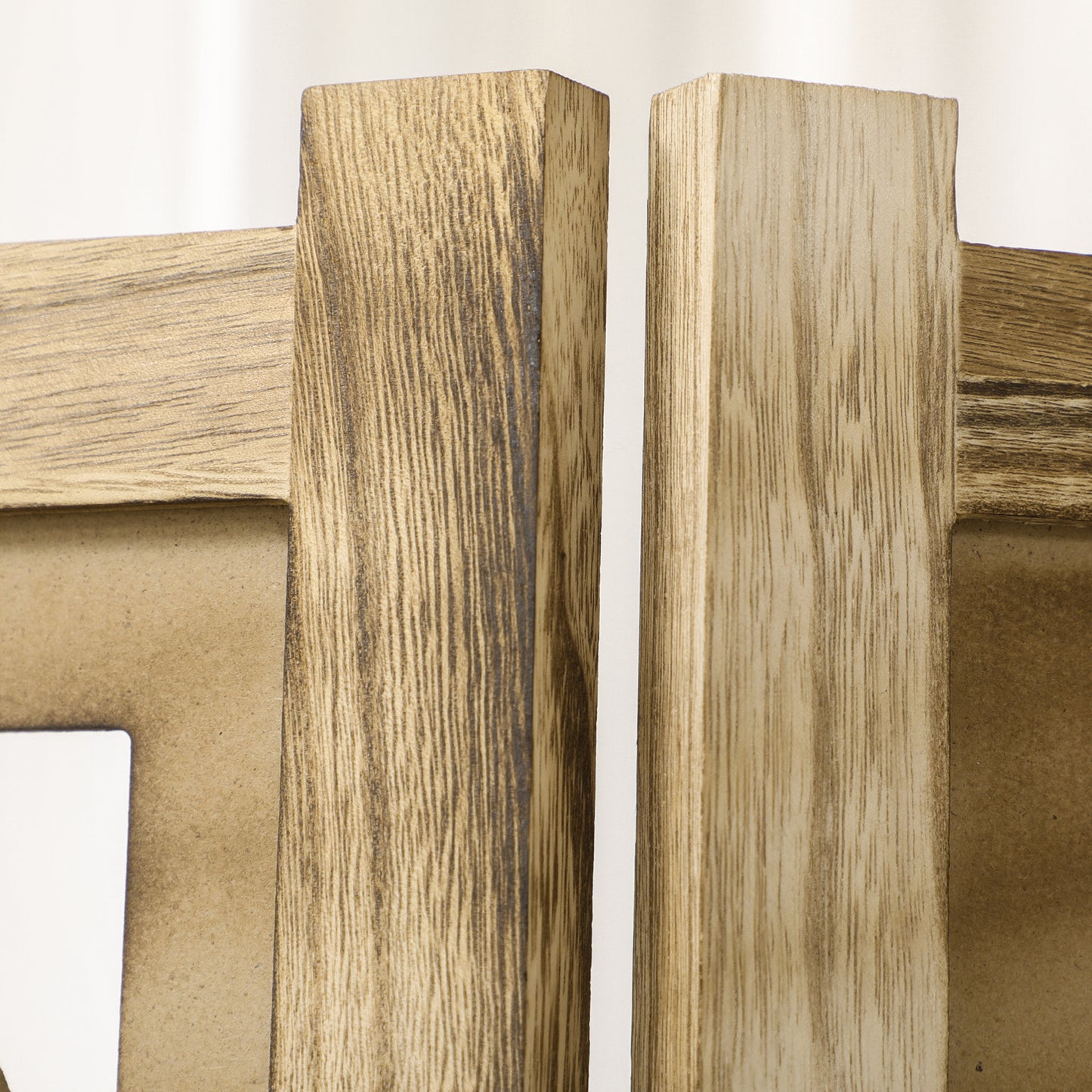 HOMCOM 3 Panel Room Divider, 5.5' Tall Wood Indoor Portable Folding Privacy Screens, Double Hinged Partition Wall Dividers for Home Office, Brown