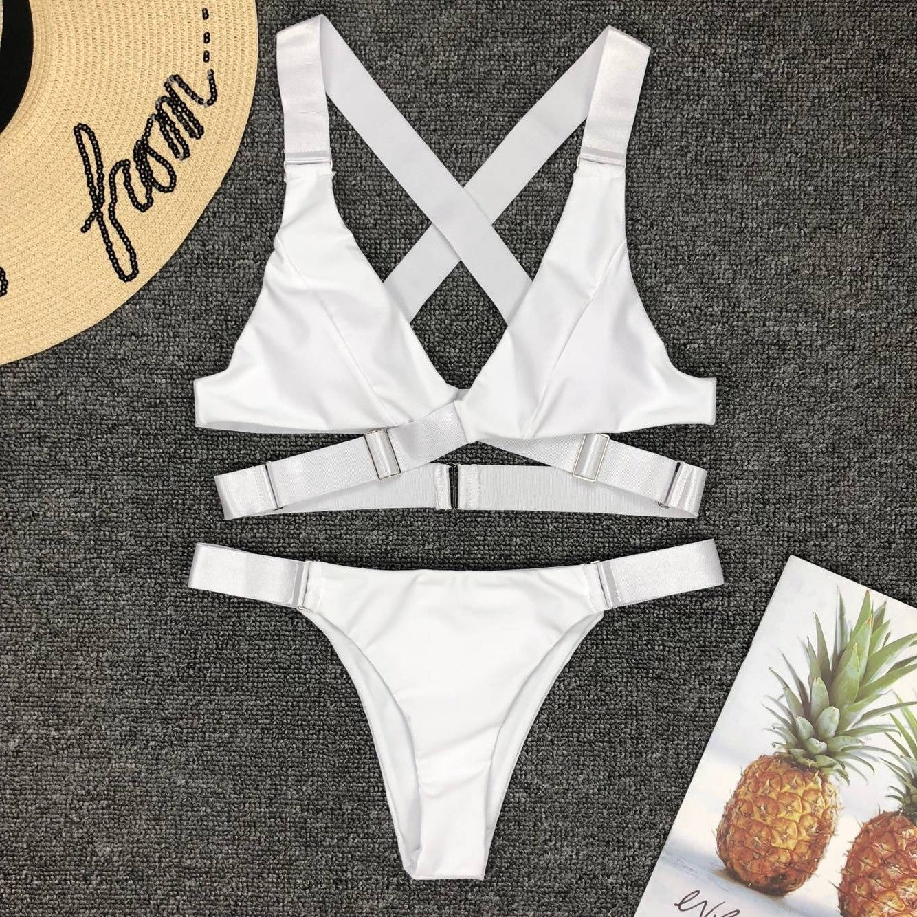 Sexy Adjustable Buckle Bandage Vevlet Bikini 2025 Women Swimsuit Female Bikinis Swimwear Two Pieces Bikini set Bathing Suit Swim