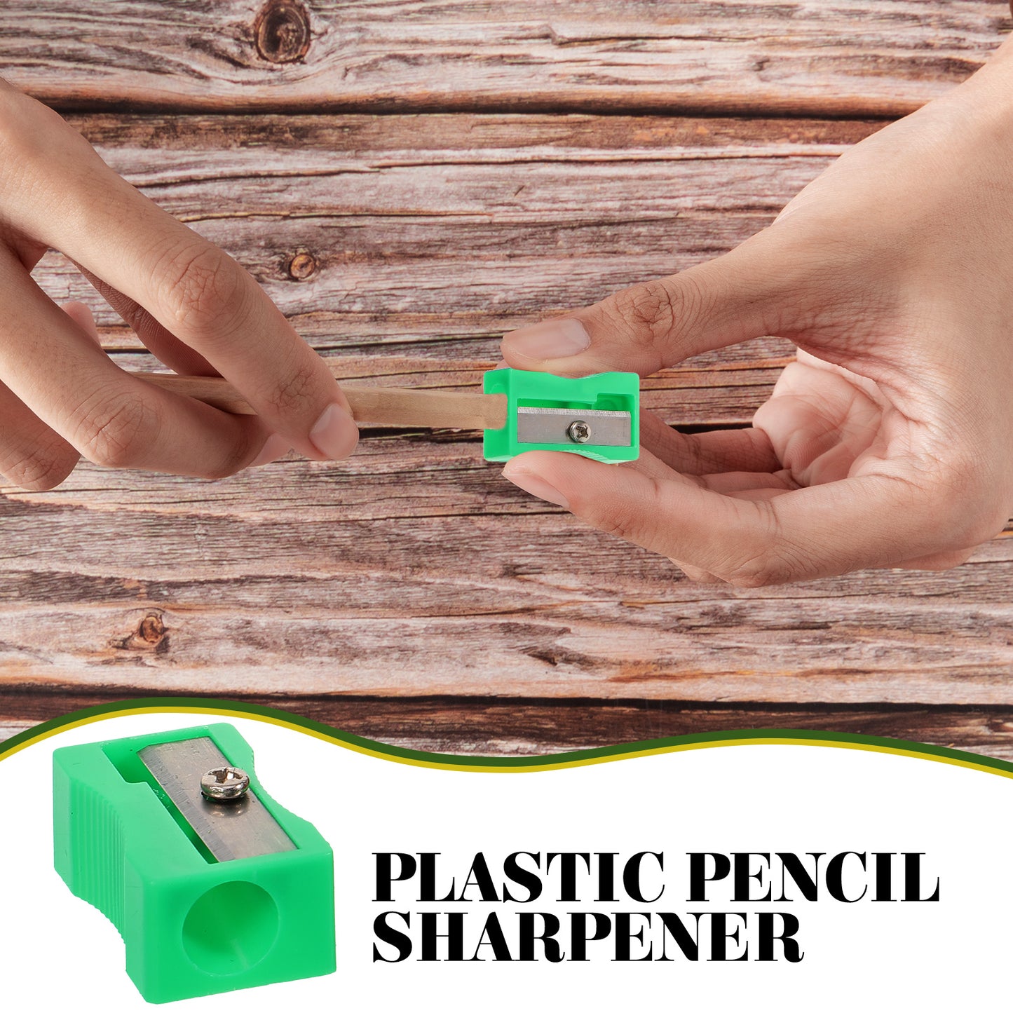 30PCS Mini Plastic Pencil Sharpener Candy Color Standard Pencil Cutting Machine School Office Supplies Stationery (Mixed Colors)