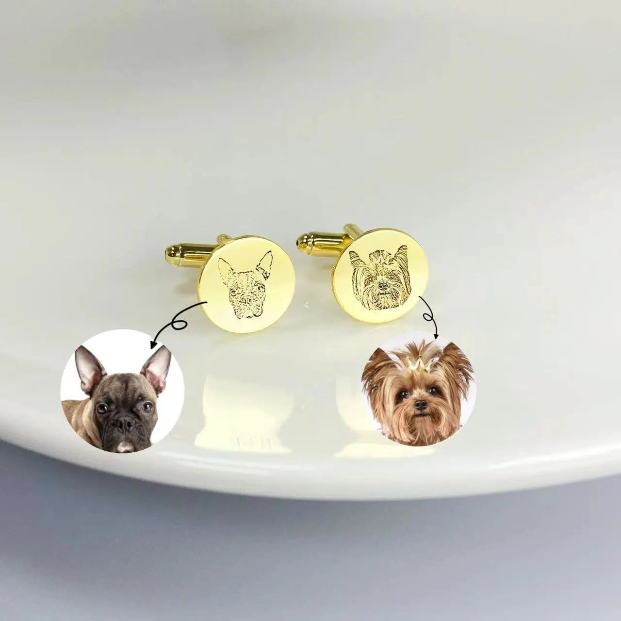 Customized Cufflinks Personalized Pet Picture Cufflinks Commemorative Cufflinks Valentine's Day Gifts Father's Day Gifts