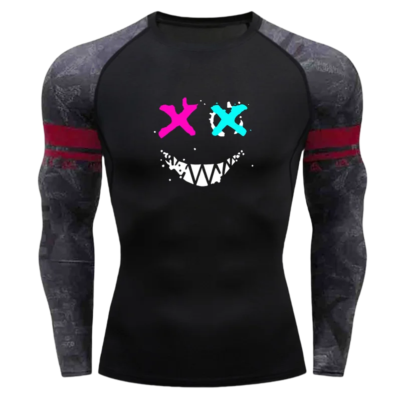 Sun Protection Second Skin Breathable Compression Shirt Men Rashguard Jiu Jitsu Fitness Gym Running Outdoors Sports T-Shirts Men