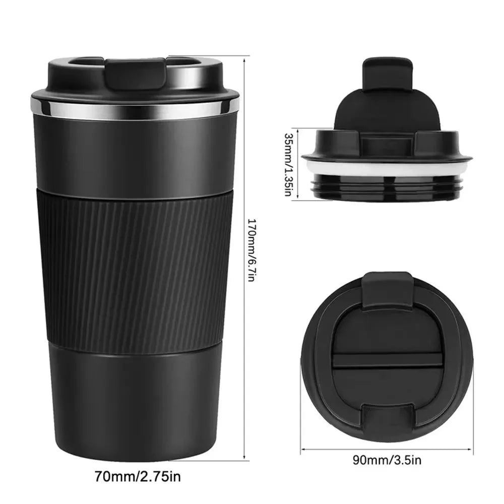 304 Stainless 500ml Steel Vacuum Insulated Water Bottle Anti Slip Coffee Mug Thermal Mug Portable Bottle Office Gift Set