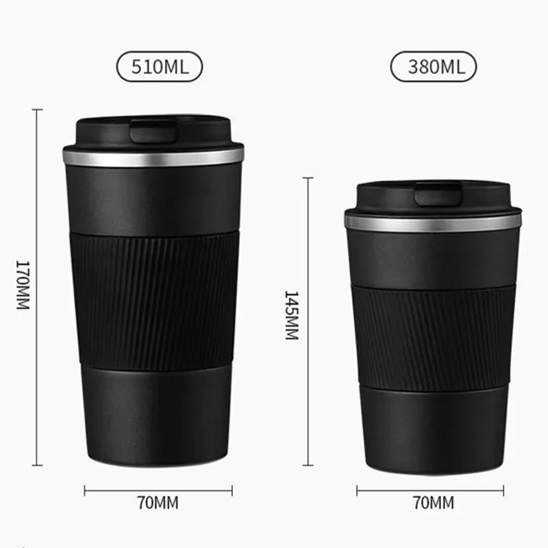 304 Stainless 500ml Steel Vacuum Insulated Water Bottle Anti Slip Coffee Mug Thermal Mug Portable Bottle Office Gift Set