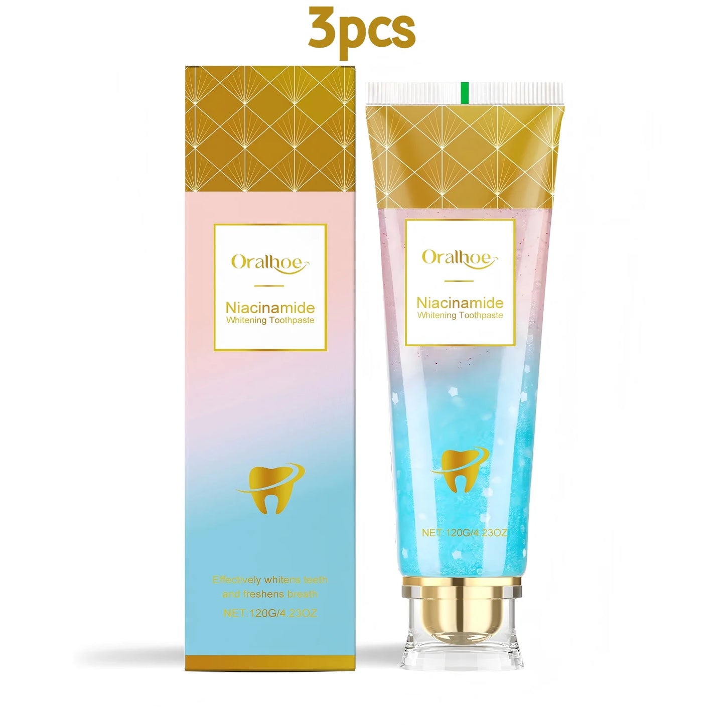 Oralhoe Teeth Brighten Toothpaste Niacinamide Dental Stains Remove Improve Oral Smell Clean Yellow Teeth Whitening Toothpaste