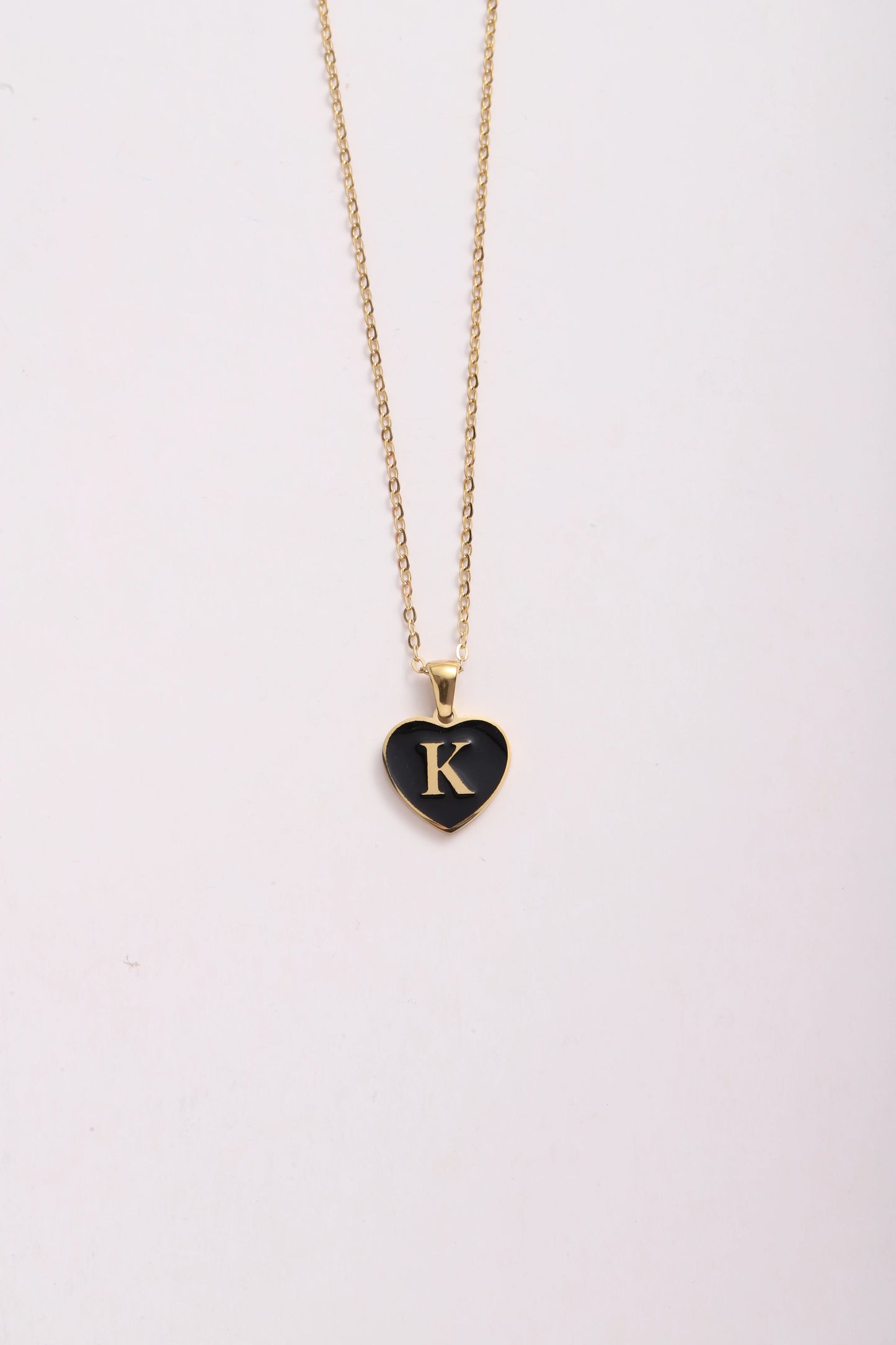 CARLIDANA Chunky 18k Gold Plated Bubble Letter Pendant Necklace Large Hollow PVD Gold Plated Initial Letter Necklace for Women