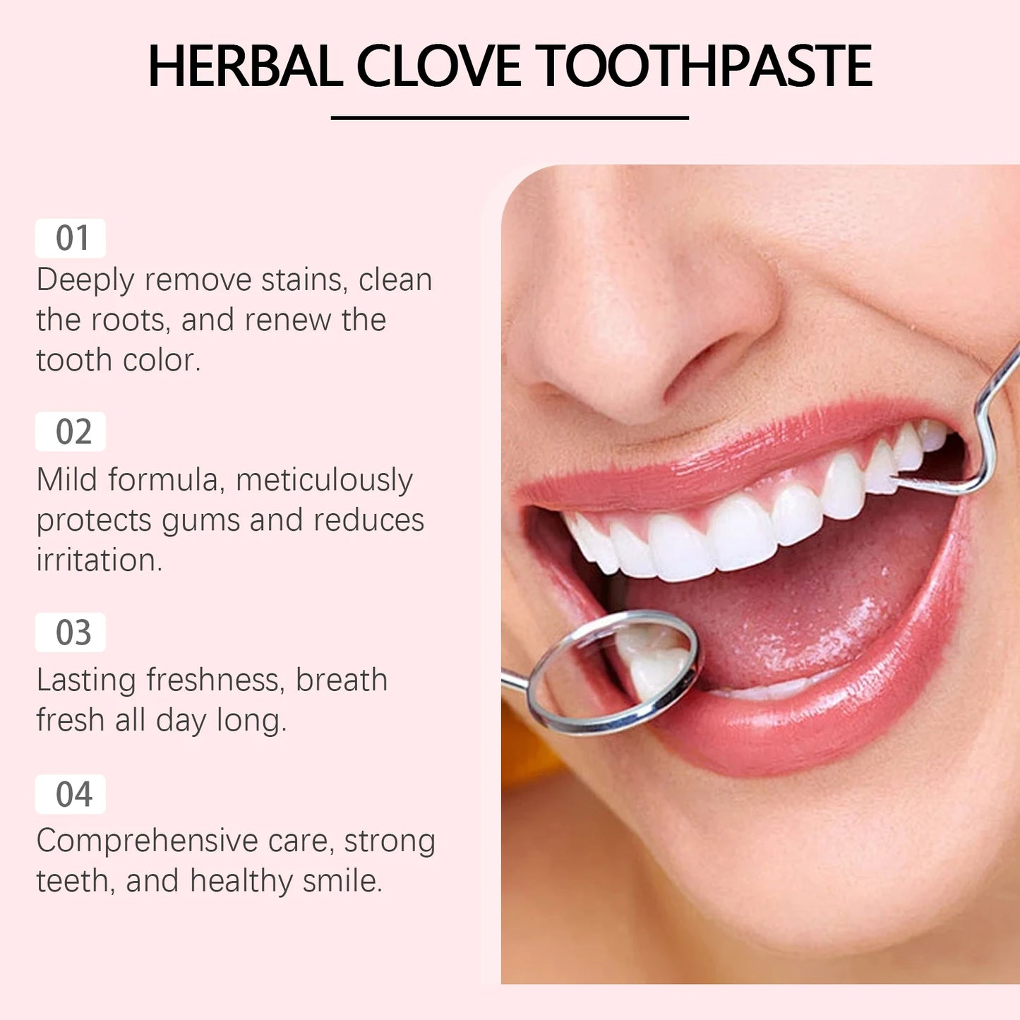 Oralhoe 100g Clean Yellow Teeth Toothpaste Mint Scent Remove Smoke Coffee Tea Stains Dental Whiten Oral Hygiene Care Toothpaste