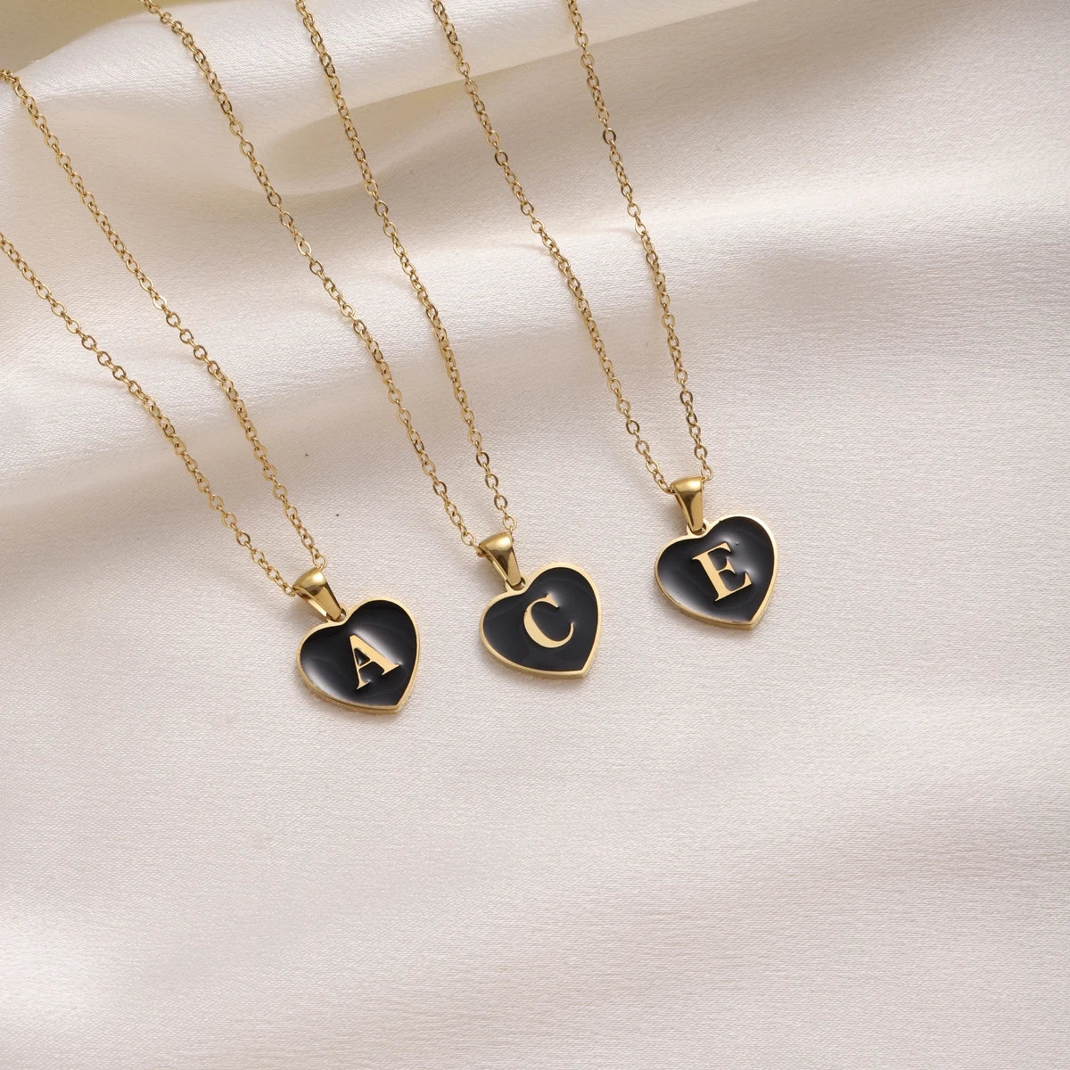 CARLIDANA Chunky 18k Gold Plated Bubble Letter Pendant Necklace Large Hollow PVD Gold Plated Initial Letter Necklace for Women