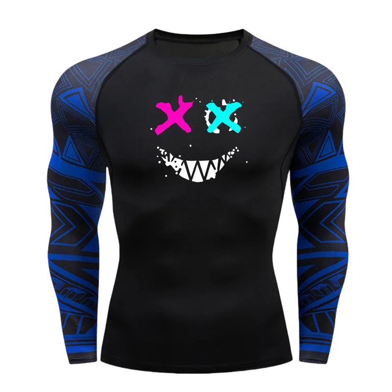 Sun Protection Second Skin Breathable Compression Shirt Men Rashguard Jiu Jitsu Fitness Gym Running Outdoors Sports T-Shirts Men