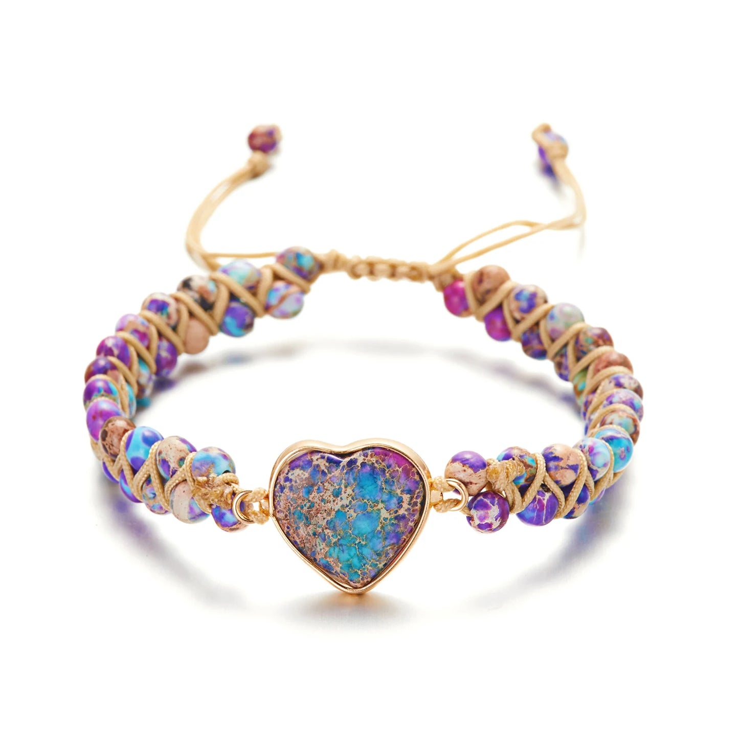 New Fashion Mixed Color Natural Stone Bracelet For Women Men Chakra Heart Wrap Leather Chain Bracelet&Bangle Charm Jewelry