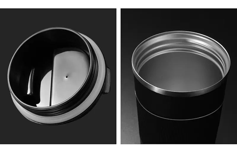 304 Stainless 500ml Steel Vacuum Insulated Water Bottle Anti Slip Coffee Mug Thermal Mug Portable Bottle Office Gift Set
