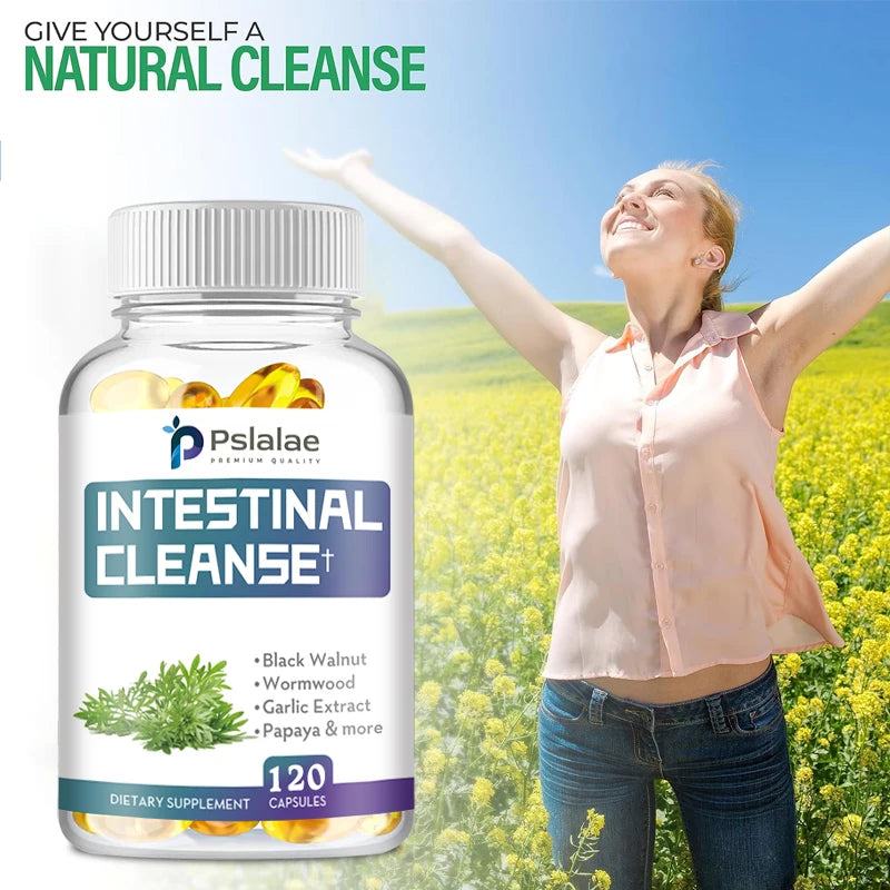 Intestinal Cleanse - Relieve Constipation, Cleanse The Body, and Support Regular Bowel Movements - 120 Capsules