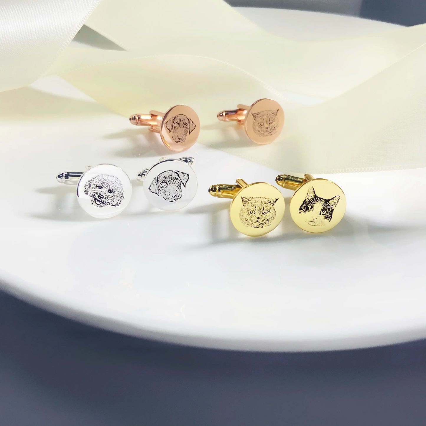 Customized Cufflinks Personalized Pet Picture Cufflinks Commemorative Cufflinks Valentine's Day Gifts Father's Day Gifts