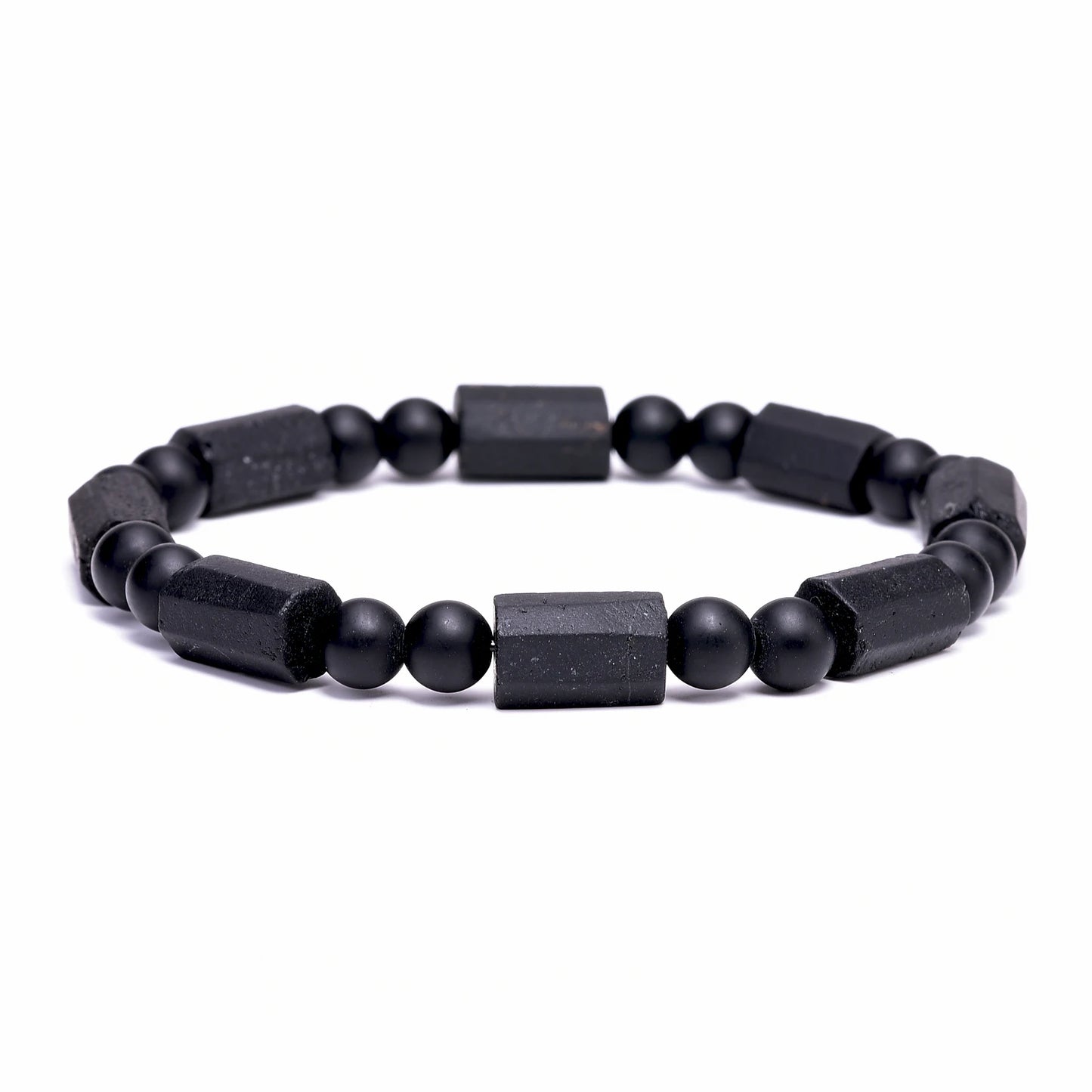 Real Raw Black Tourmaline Bracelet for Women Onyx Crystals Original Energy Quartz Stones Beads Bracelets 7*11mm