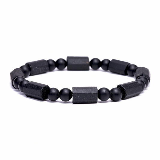 Real Raw Black Tourmaline Bracelet for Women Onyx Crystals Original Energy Quartz Stones Beads Bracelets 7*11mm