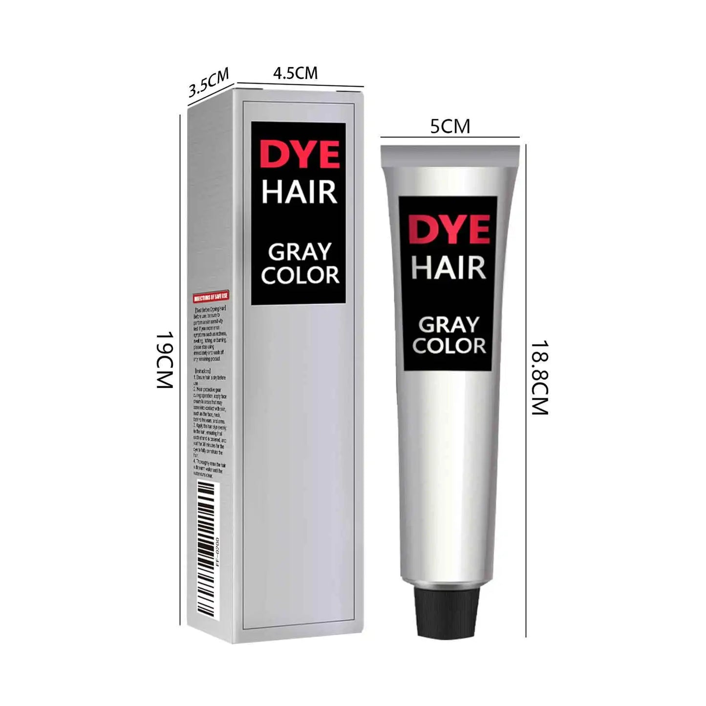 Eelhoe Gentle Hair Dye Cream Semi-Permanent Silver Gray Non-irritating Smooth Modeling Hurtless Instant Fashion Dye Cream 100g