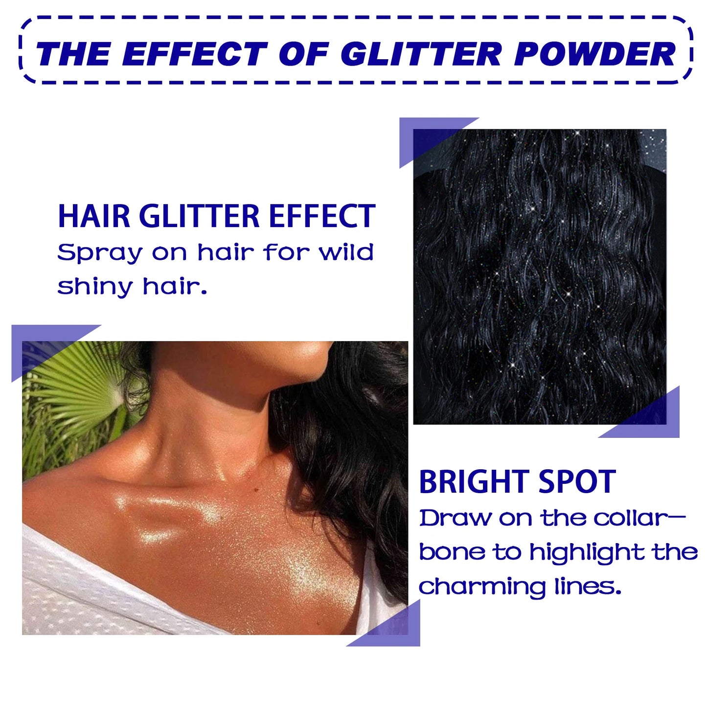 Brighten Shiny Glitter Spray Lasting Highlighter Face Body Glitter Powder Shimmer Halloween Party Nightclub Clothes Decoration