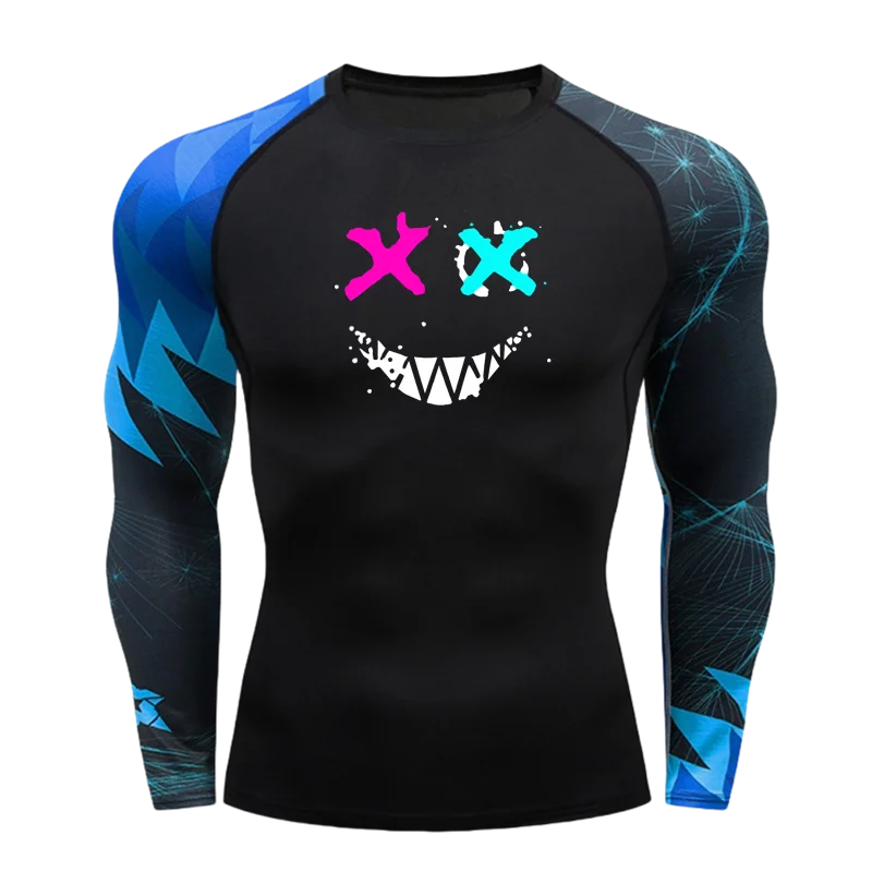 Sun Protection Second Skin Breathable Compression Shirt Men Rashguard Jiu Jitsu Fitness Gym Running Outdoors Sports T-Shirts Men