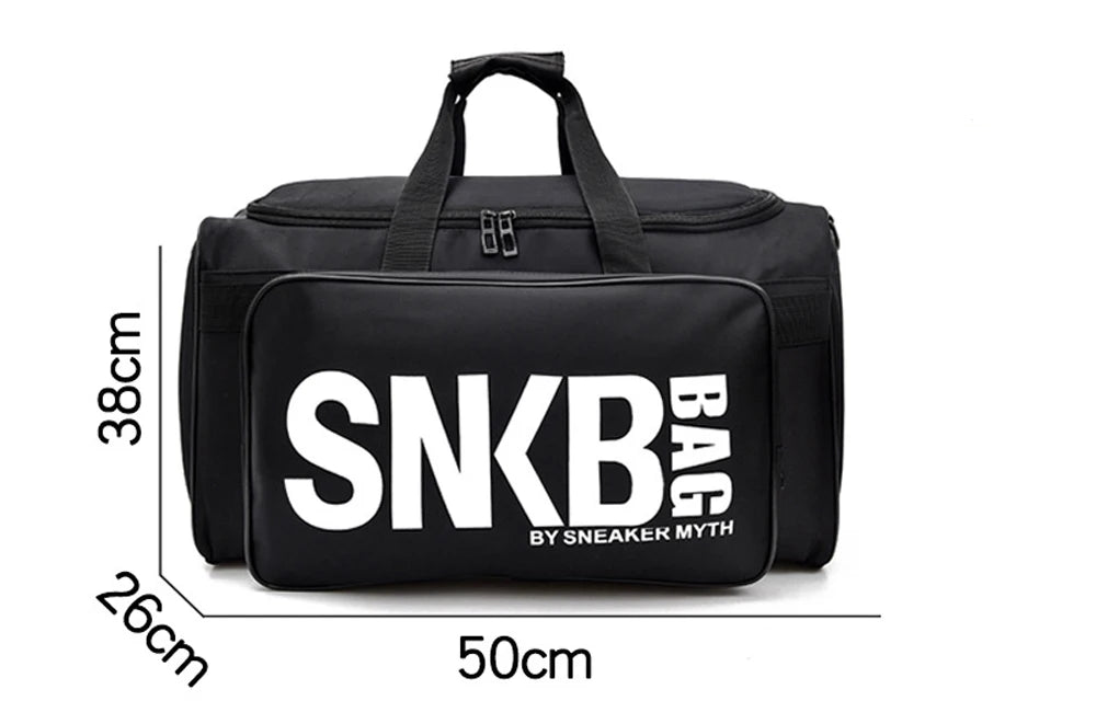 Large Multiple Compartment Sport Training Gym Bags Men Sneaker Gym Bag Shoes Packing Cube Organizer Waterproof Shoulder Bag SNKR