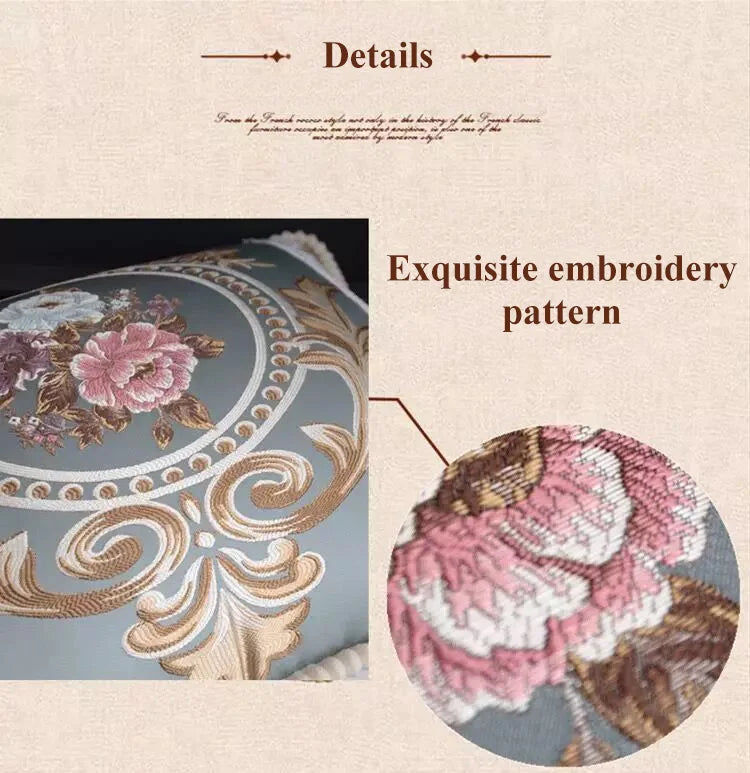 Set of 2 Luxury Cushion Cover 45x45  Floral Design European Style Decorative Throw Pillow Case For Car Sofa Seat Living Room
